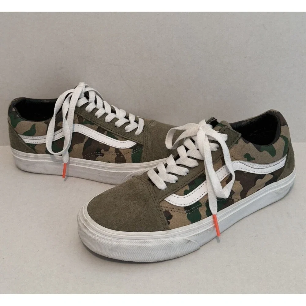 Vans Off The Wall Men's Old Skool Camo Canvas Suede‎ Skate 508731 Size US 5